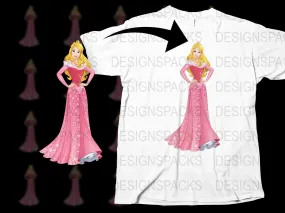 Aurora Princess Design Classic Pink Png Digital Download