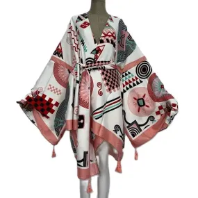 Autumn Elegance: Stylish Bohemian Maxi Kimonos for Women