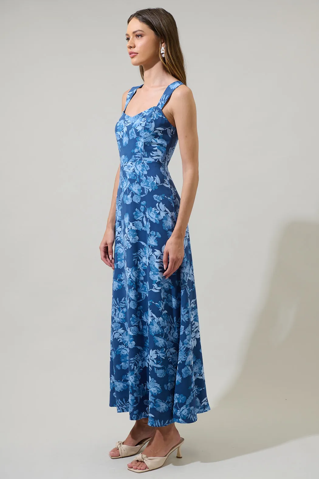 Bary Floral Smocked Maxi Dress