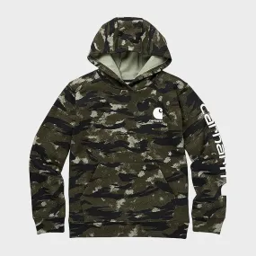 Boys Green Camo Carhartt Hoodie