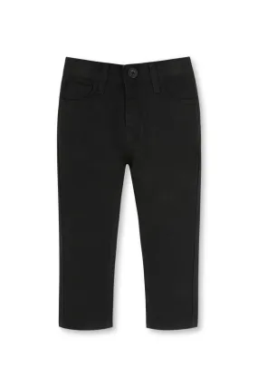 Boys Sleek Black Classic Pants