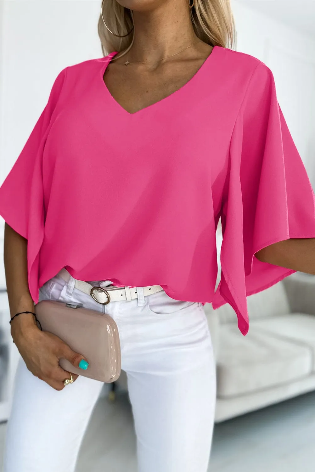 Breathtaking V Neck Blouse