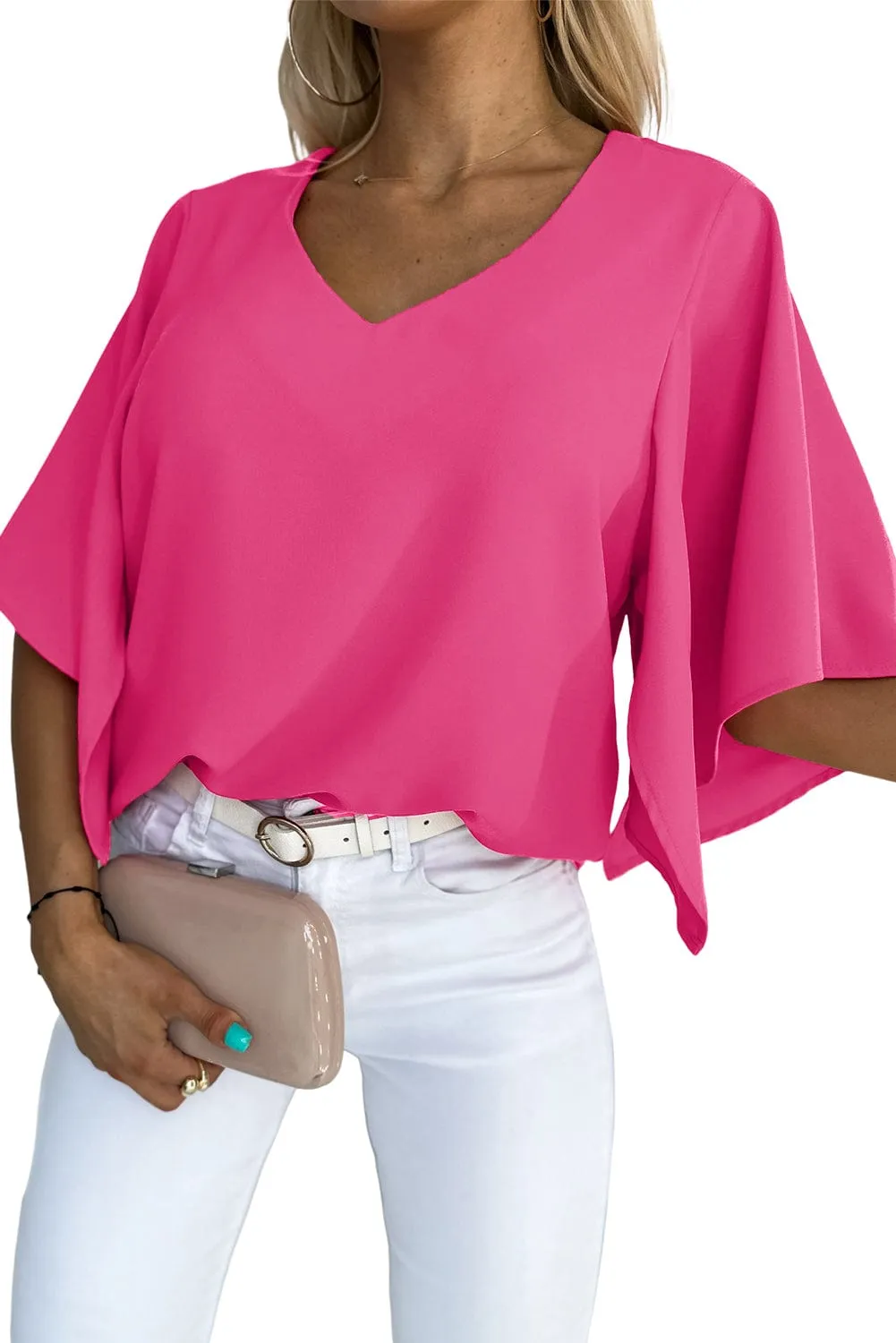 Breathtaking V Neck Blouse