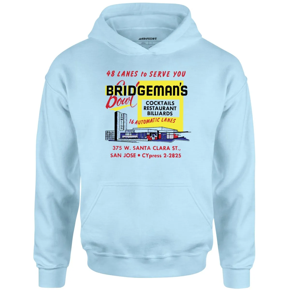 Bridgeman's Bowl - San Jose, CA - Vintage Bowling Alley - Unisex Hoodie