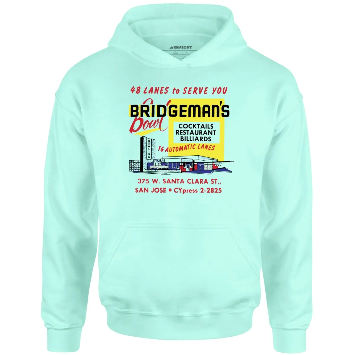 Bridgeman's Bowl - San Jose, CA - Vintage Bowling Alley - Unisex Hoodie