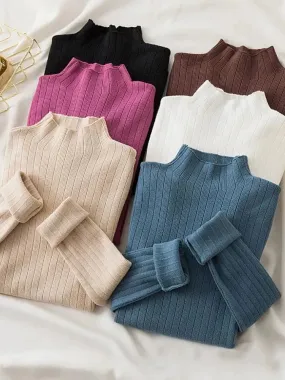 Charming Turtleneck Knitwear