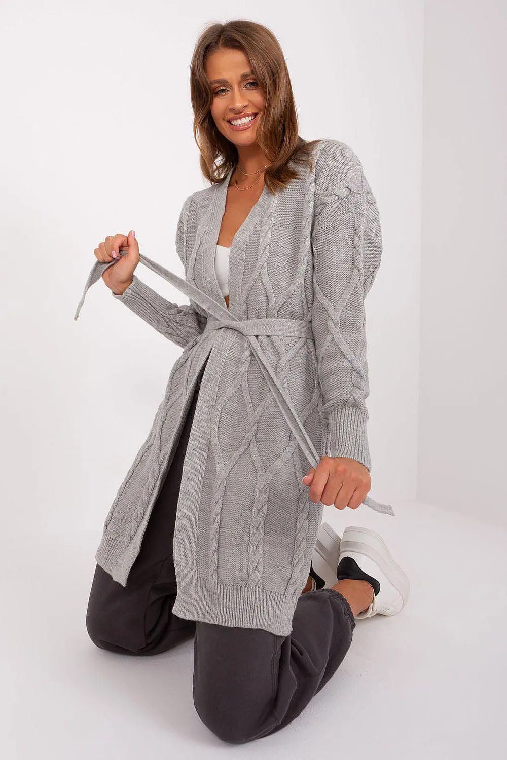 Chic Plaid Tie-Detail Wrap Cardigan for Ultimate Comfort