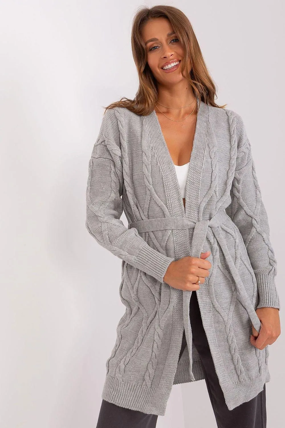 Chic Plaid Tie-Detail Wrap Cardigan for Ultimate Comfort