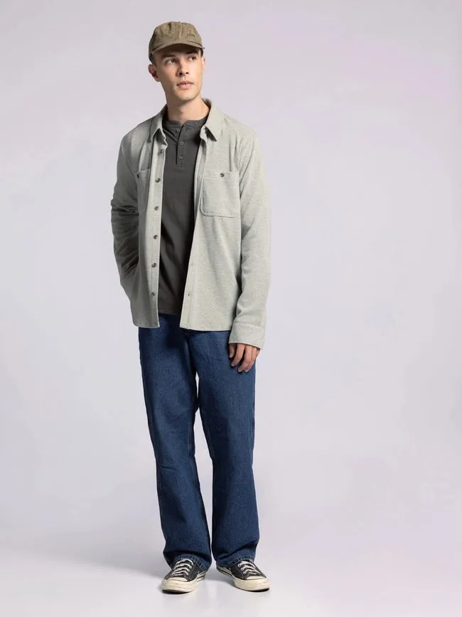 Clark Shirt - Long Sleeve Button Up  VETIVER HEATHER