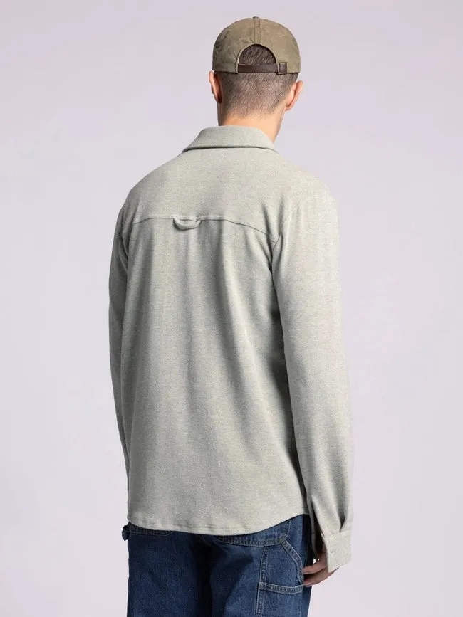 Clark Shirt - Long Sleeve Button Up  VETIVER HEATHER