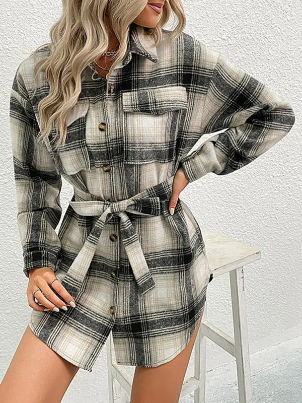 Comfy Plaid Jacket - Trendy Shirt Long Shacket