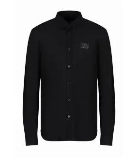 Cotton AX Badge Logo Shirt Black