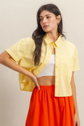 DZ25C454-Stylish Short Sleeve Cropped Shirts