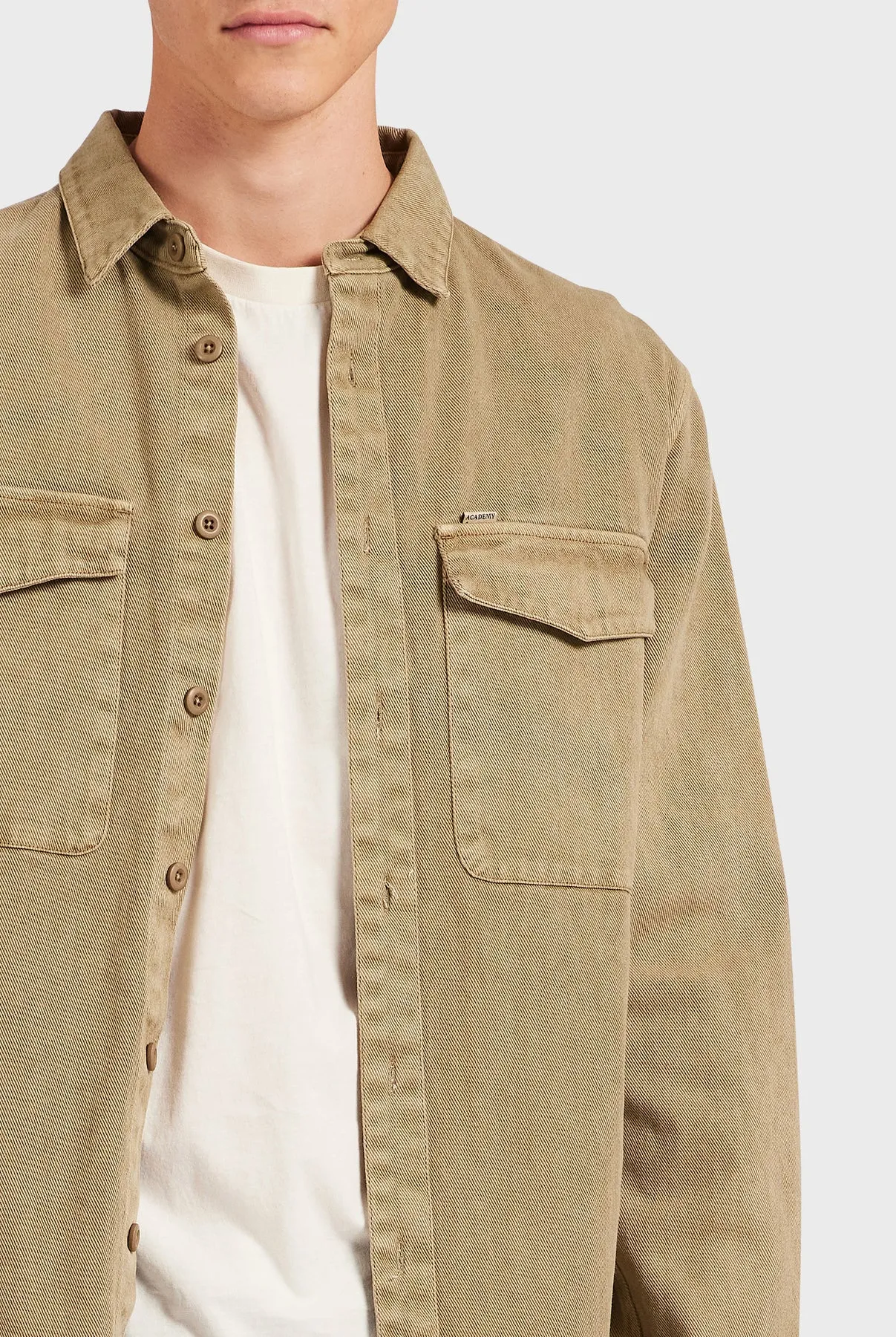 Essential Overshirt in Dune Green