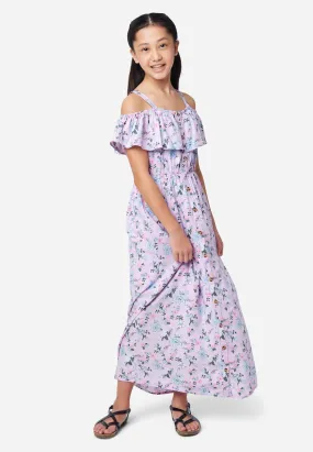 Floral Ruffle Maxi Dress