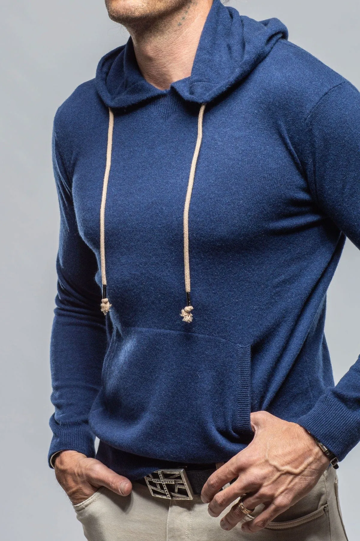 Florio II Cashmere Hoodie In Navy