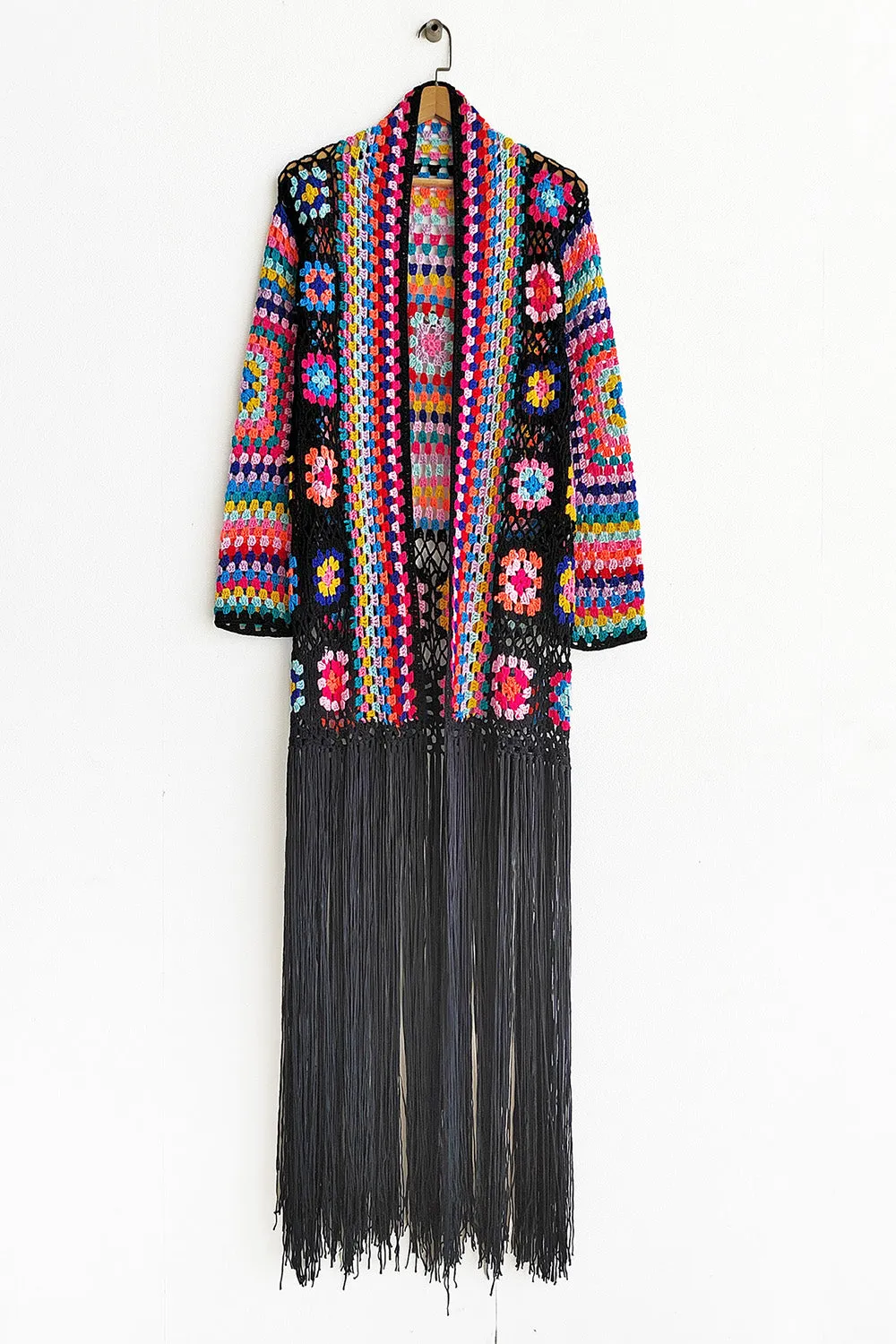 Fringe Tied Long Sleeve Cardigan