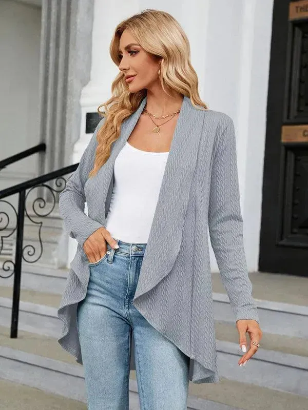 Loose Collar Cardigan Top