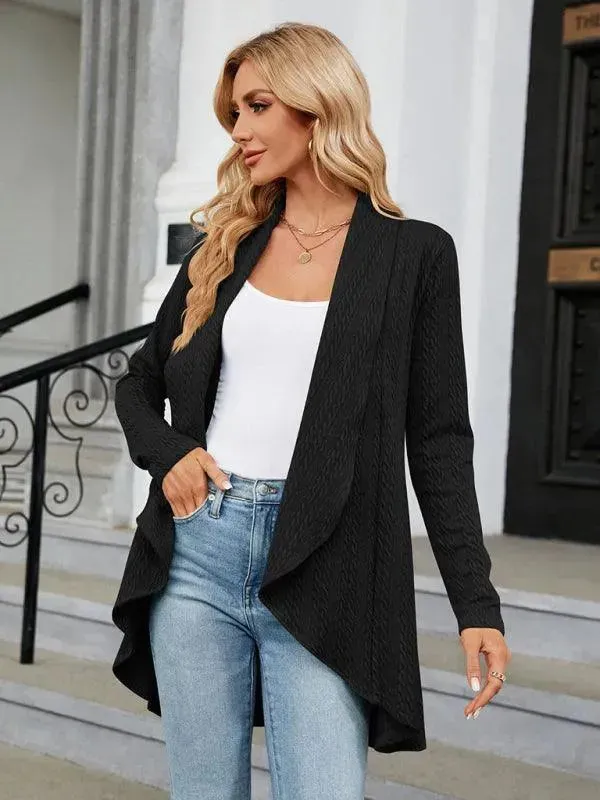 Loose Collar Cardigan Top