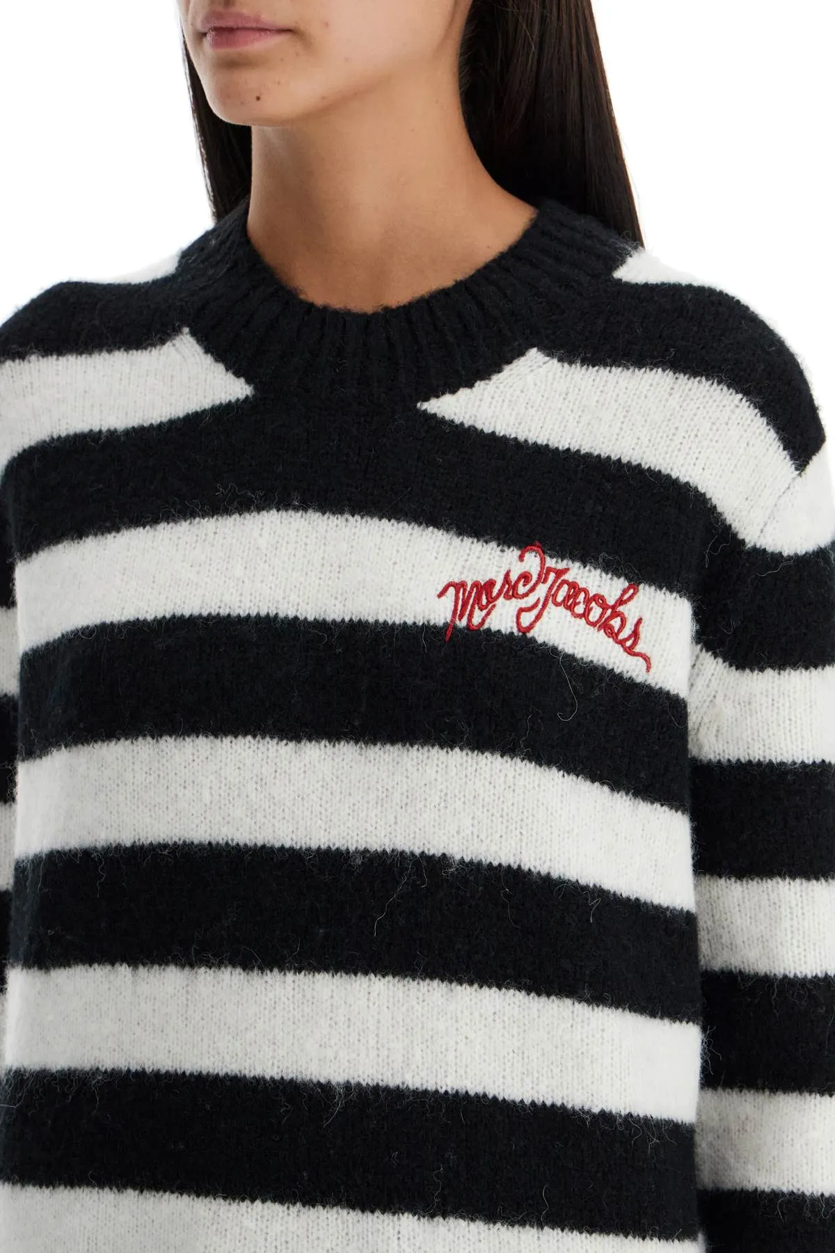 Marc Jacobs Pullover The Striped Brushed Logo Sweater