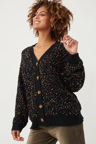 Midnight Pop of Confetti Cardigan