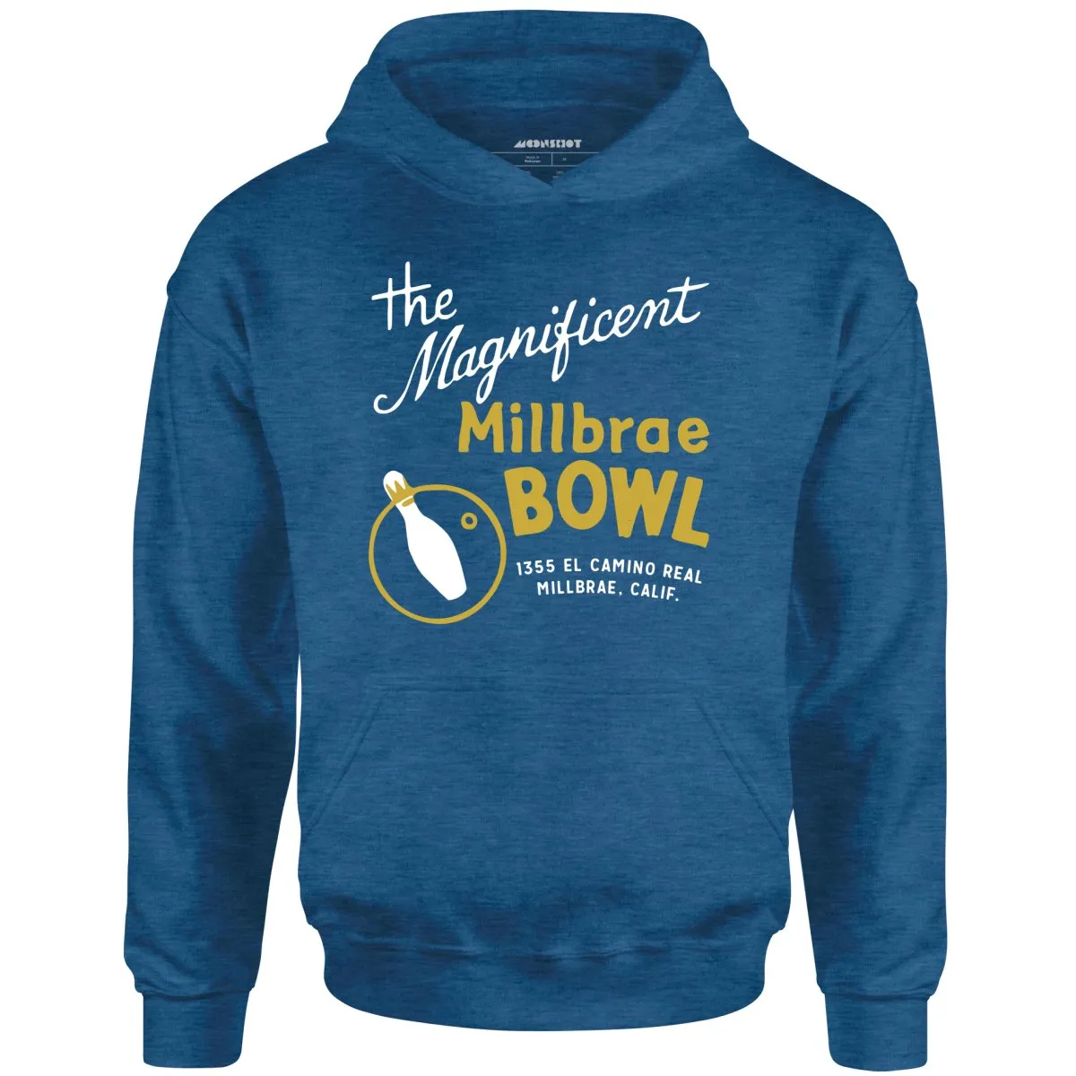 Millbrae Bowl - Millbrae, CA - Vintage Bowling Alley - Unisex Hoodie