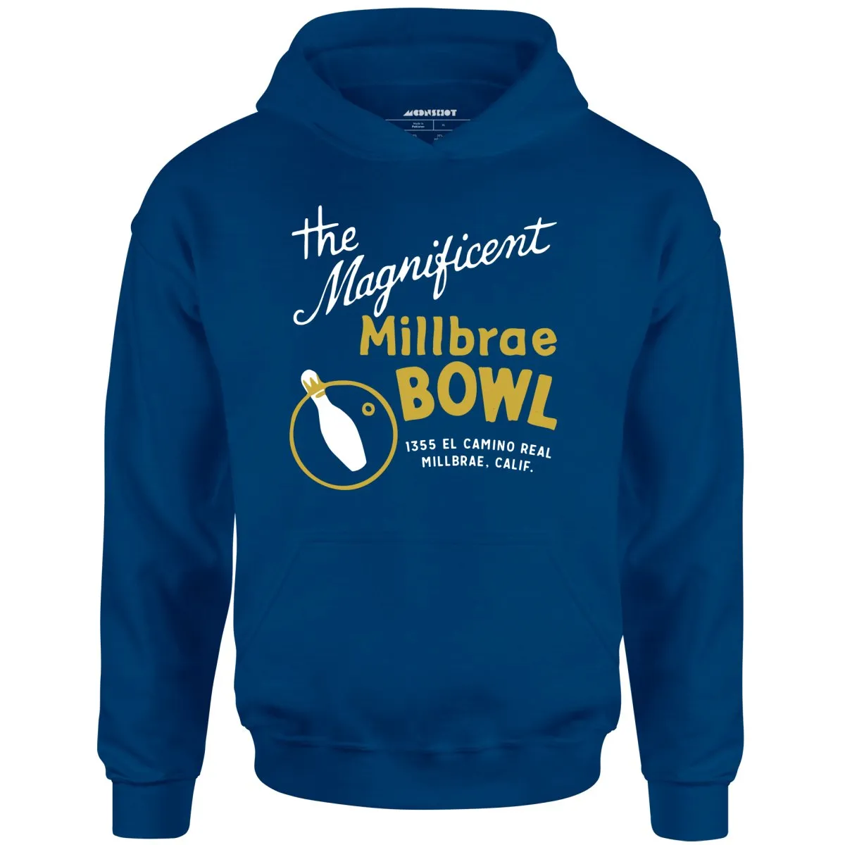 Millbrae Bowl - Millbrae, CA - Vintage Bowling Alley - Unisex Hoodie