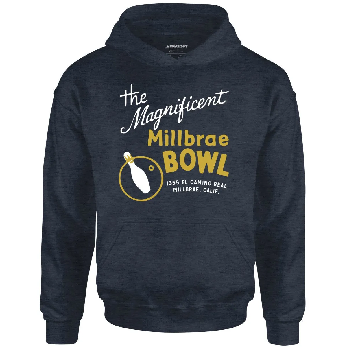 Millbrae Bowl - Millbrae, CA - Vintage Bowling Alley - Unisex Hoodie