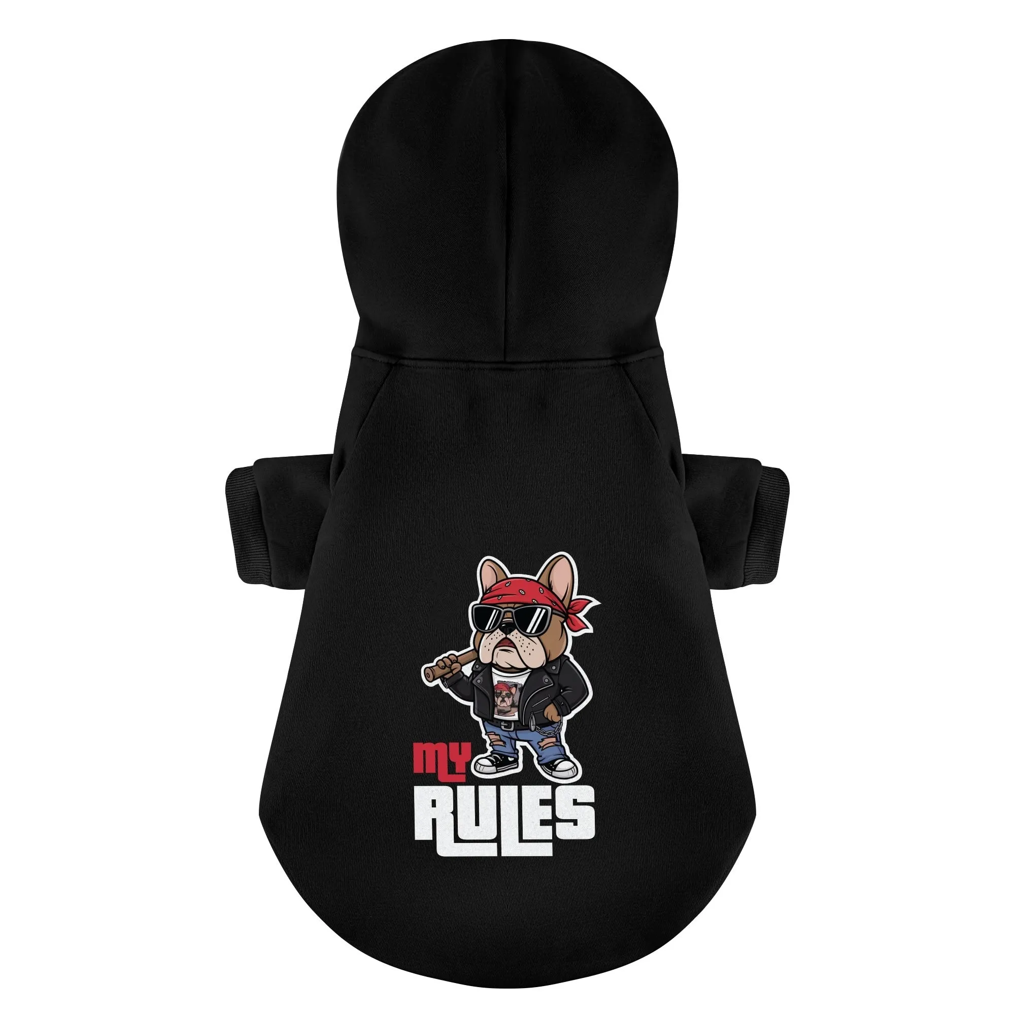 My Rules - Personalized French Bulldog Hoodies with Funny Quotes – Stylish, Cozy, and Premium 100% Cotton