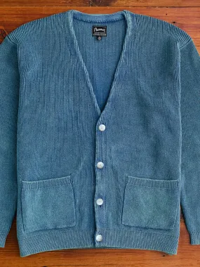 Pigment Dye Summer Cardigan in Faded Blue