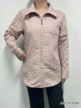 Pink Zippered Designer Jacket AM139