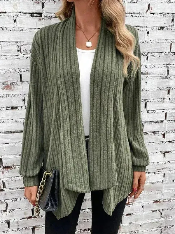 Pit lapel Loose  Women Cardigan Sweater