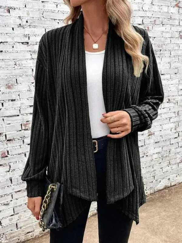 Pit lapel Loose  Women Cardigan Sweater