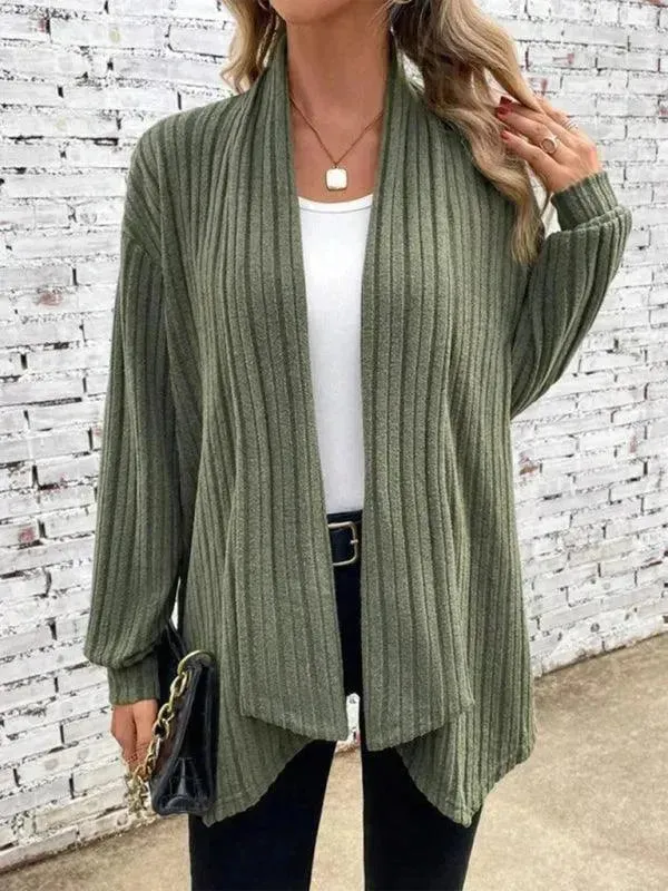 Pit lapel Loose  Women Cardigan Sweater