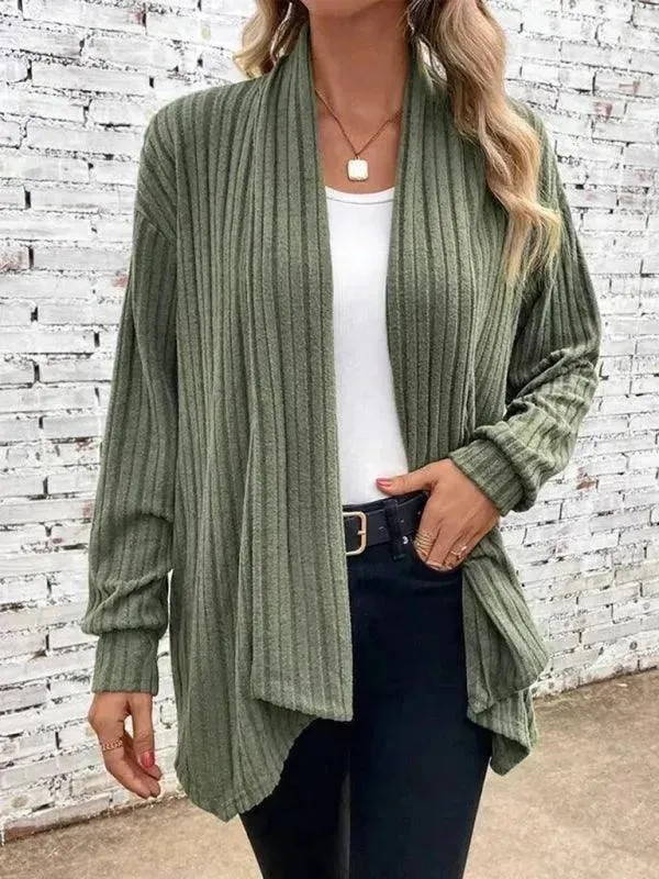 Pit lapel Loose  Women Cardigan Sweater