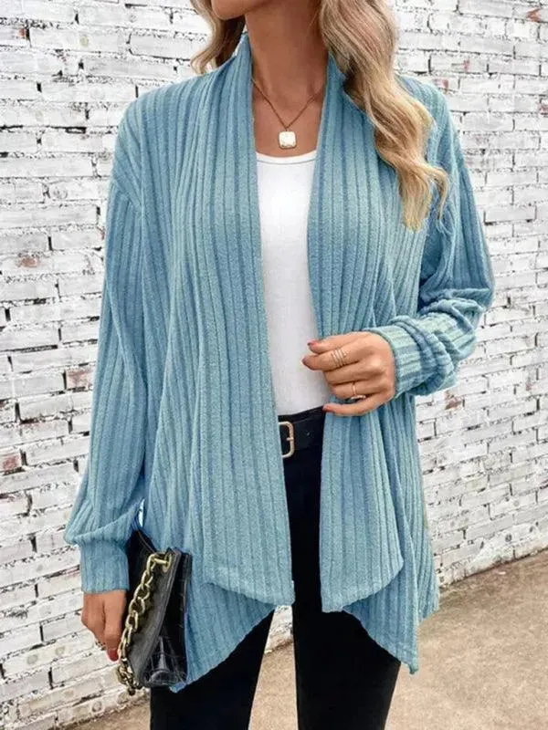 Pit lapel Loose  Women Cardigan Sweater