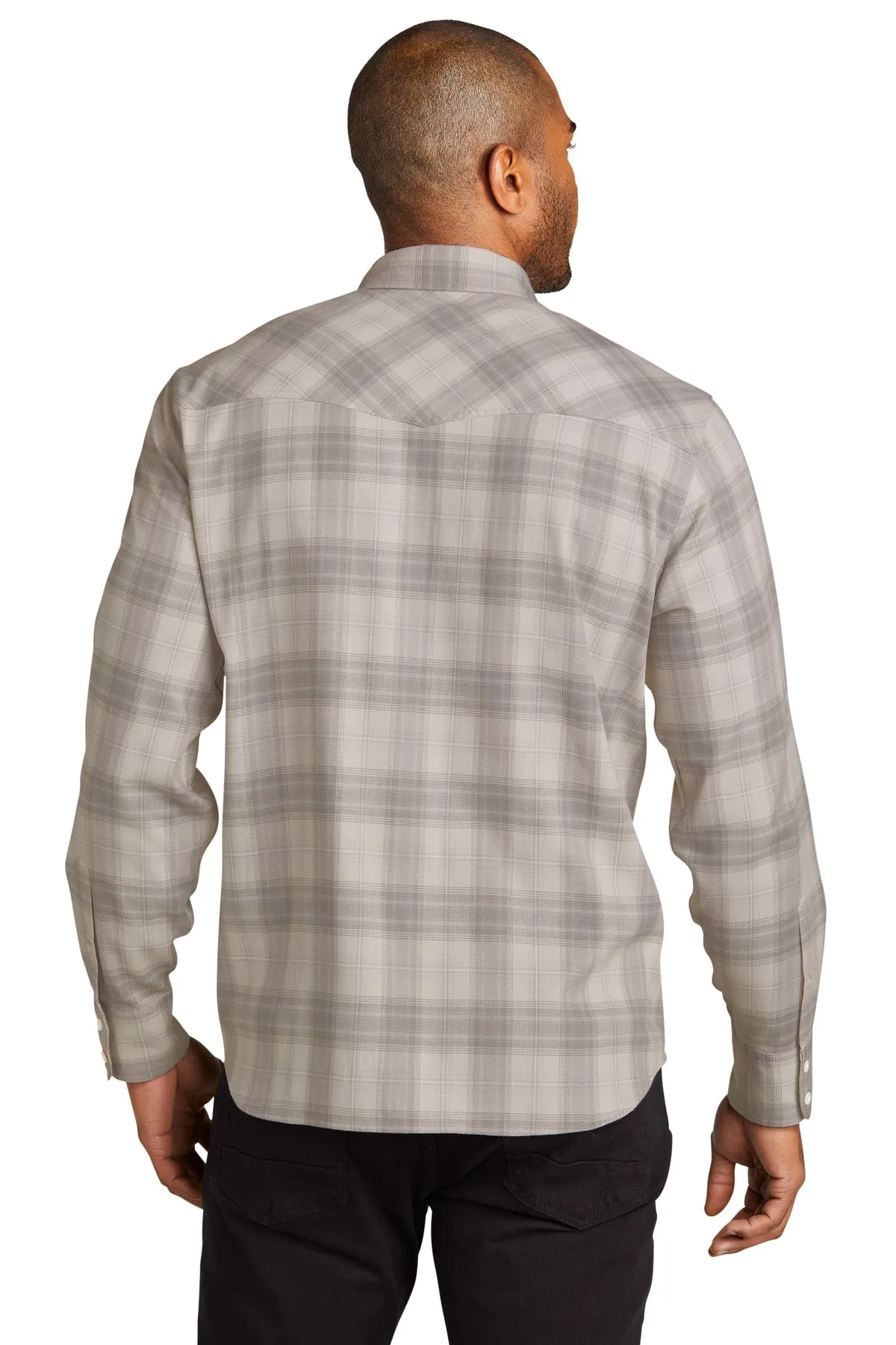 Port Authority Long Sleeve Ombre Plaid Shirt W672