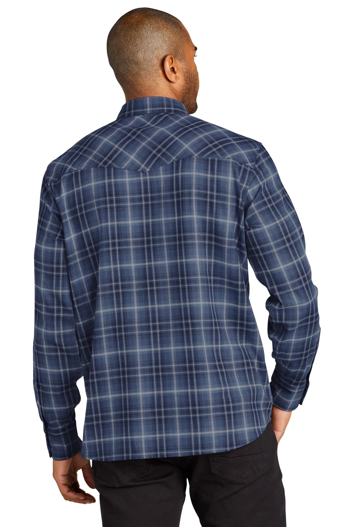 Port Authority Long Sleeve Ombre Plaid Shirt W672