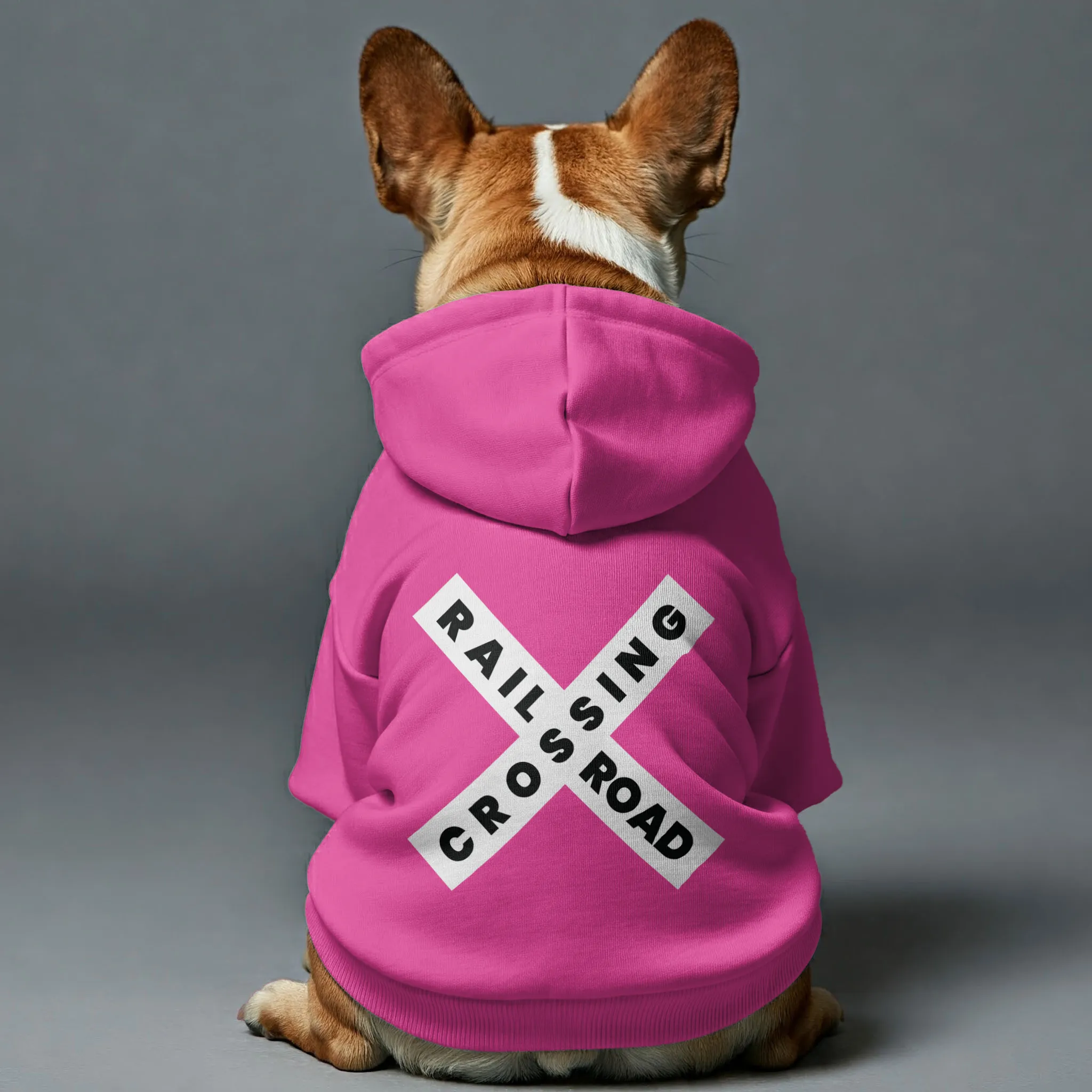 RAILROAD CROSSING - Personalized French Bulldog Hoodies with Funny Quotes – Stylish, Cozy, and Premium 100% Cotton