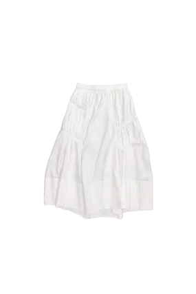 Shirred Nylon Paneled Skirt