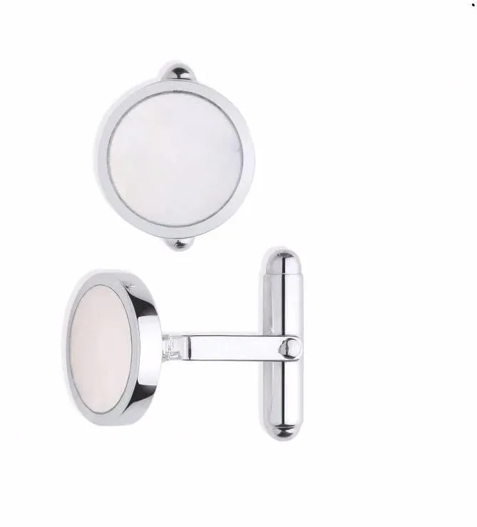 Sterling Silver & Mother Of Pearl Cufflinks