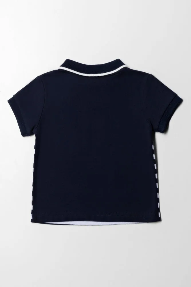 Stripe Golfer Navy