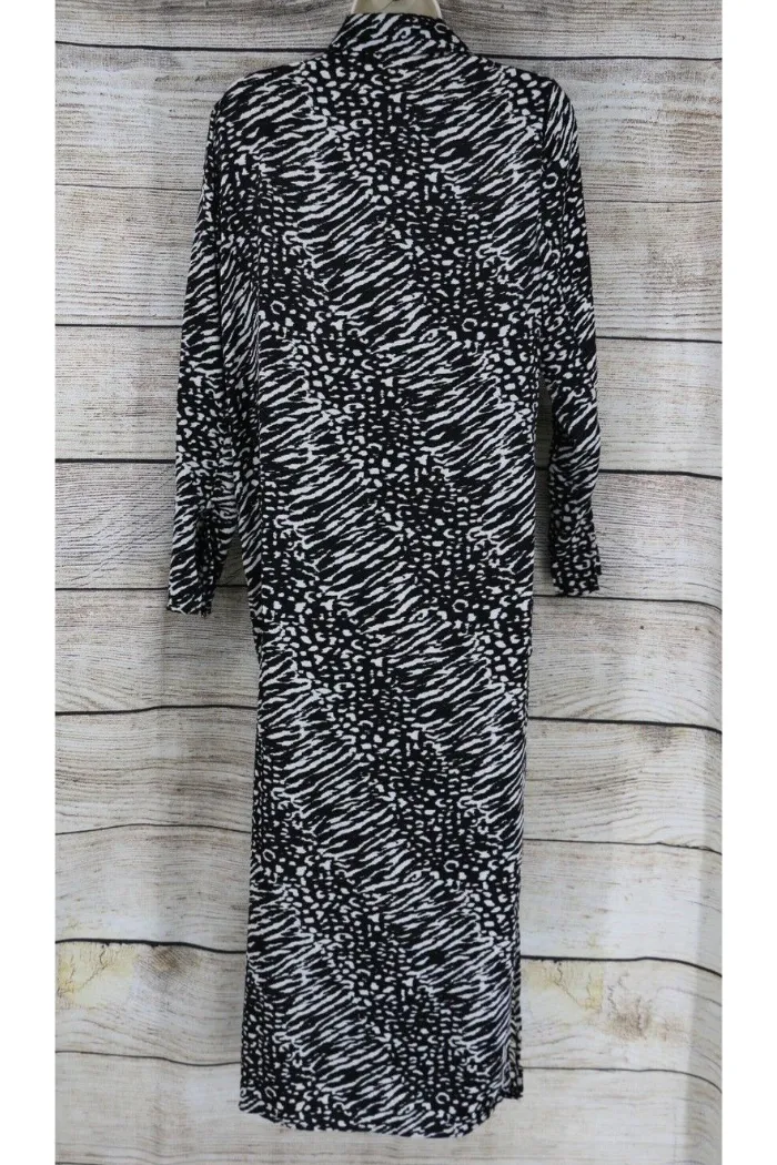 Tiger Stripe Black And White Open Cover Up