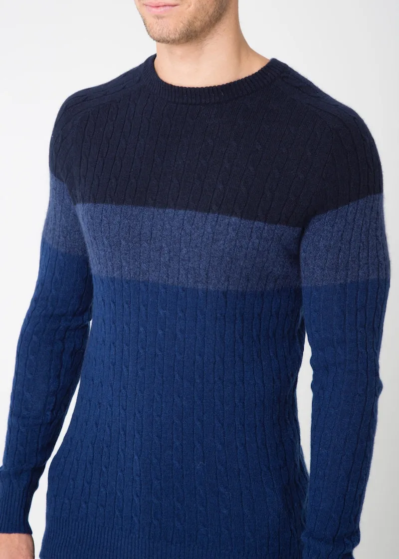 Tri-Colour Cable Sweater