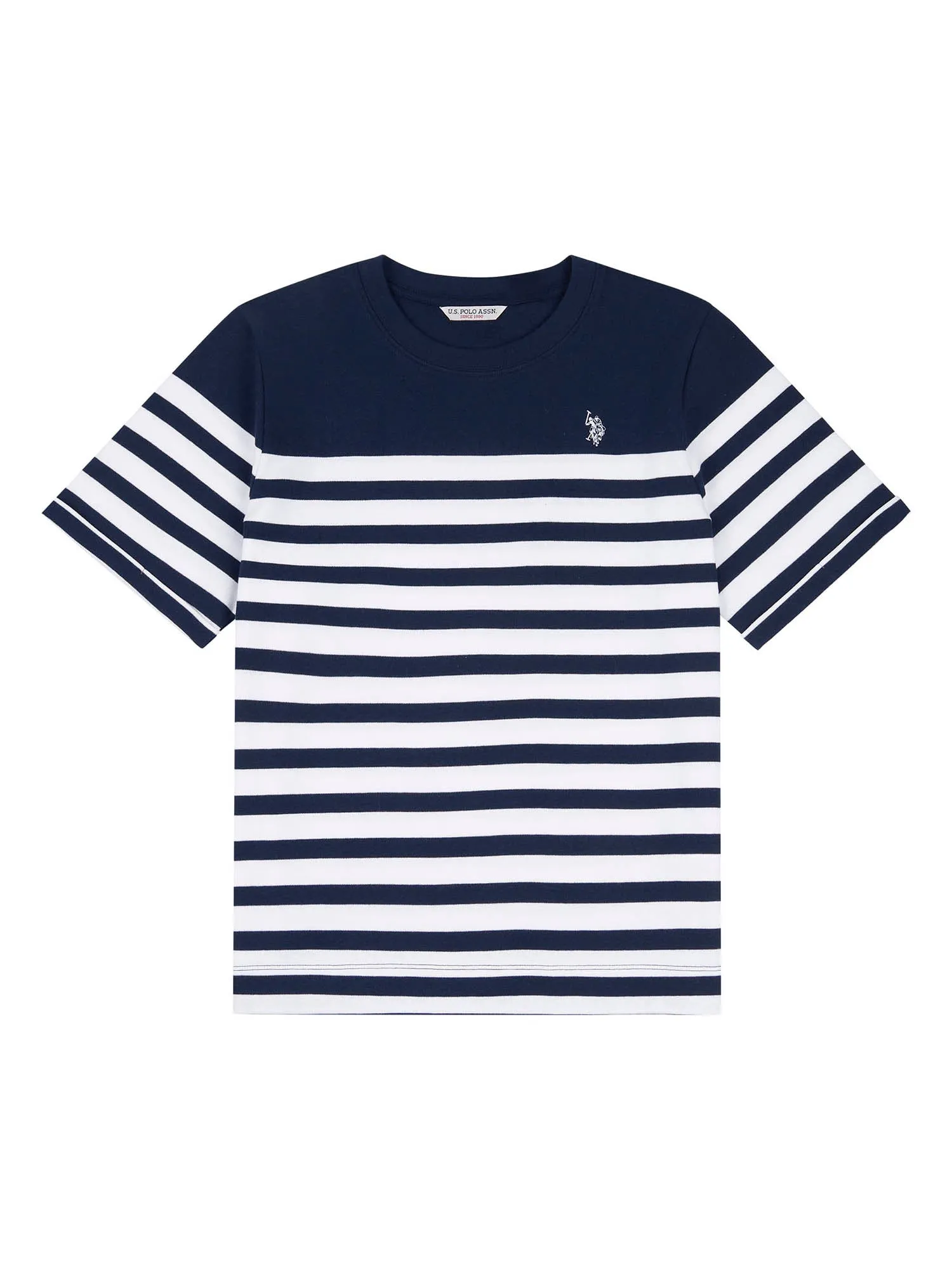 Womens Regular Fit Engineered Stripe T-Shirt in Navy Iris